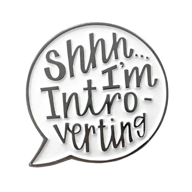 

Introvert Enamel Pin Speech Bubble Brooch Introvert Gift
