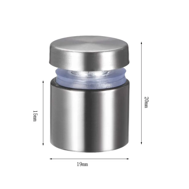 19 мм/0,7" диаметр 20 мм/0,79" Длина держатели вывесок винты настенное крепление оборудование рекламная стеклянная стойка гвоздь-упаковка из 12