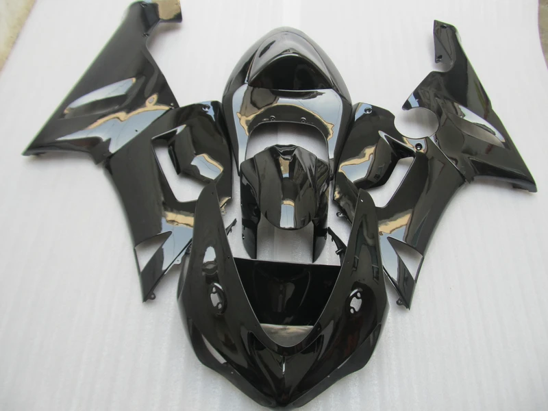 Настраиваемый обтекатель для Kawasaki NINJA ZX 6R 2005 2006 zx6r 05 06 глянцевый черный корпус