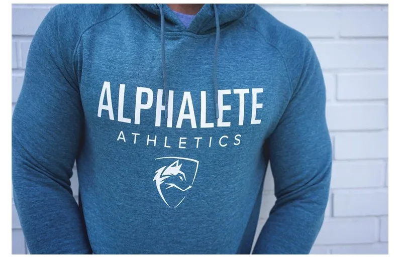 ALPHALETE, мужские толстовки для тренажерного зала, для тренажерного зала, для фитнеса, бодибилдинга, толстовка, пуловер, Спортивная мужская куртка с капюшоном для тренировок, одежда