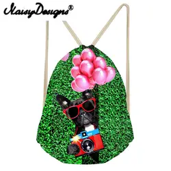 NOISYDESIGNS 3D животные печатных Забавные милые Drawstring рюкзак школьные Водонепроницаемый Mochila Infantil путешествие в подарок 2018 Новый