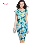Cheap European Fashion Print Women Dress 2017 New Summer Plus Size Thin Sexy Knee-Length Party Dresses Casual O-Neck Pencil Vestidos
