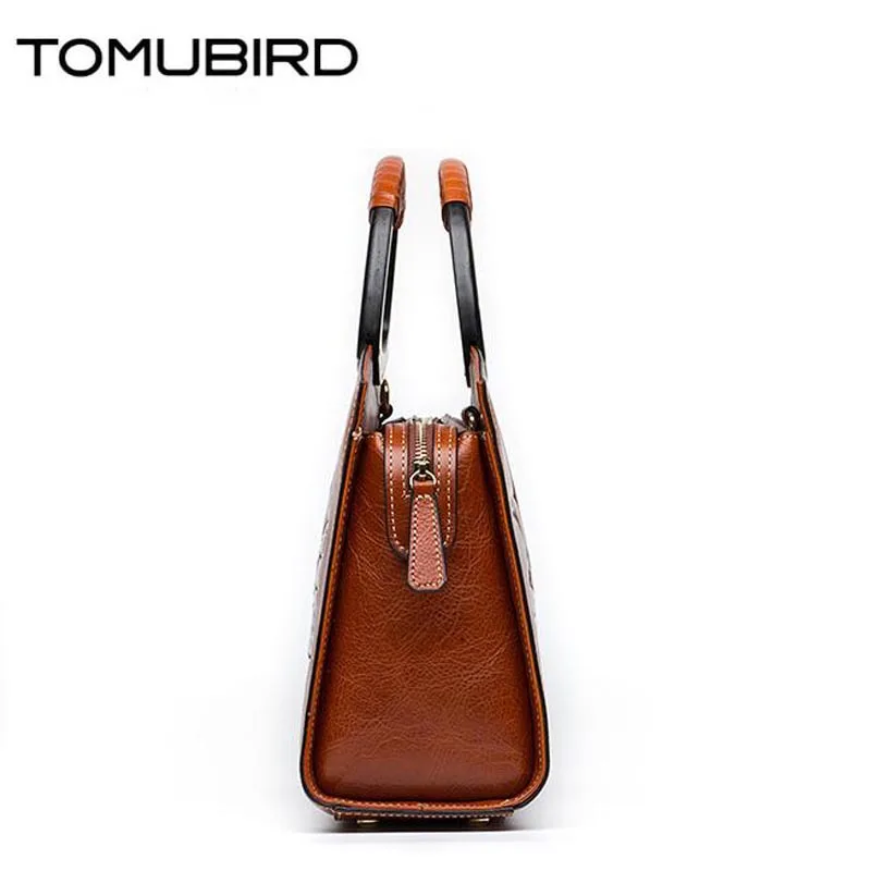 TOMUBIRD новая улучшенная воловья кожа тиснение известный бренд Женская сумка