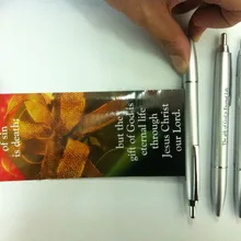 Твердые Продвижение Шариковая ручка с держателем для школы, на заказ прозрачный Шариковая ручка с держателем реклама Ручка Flyer