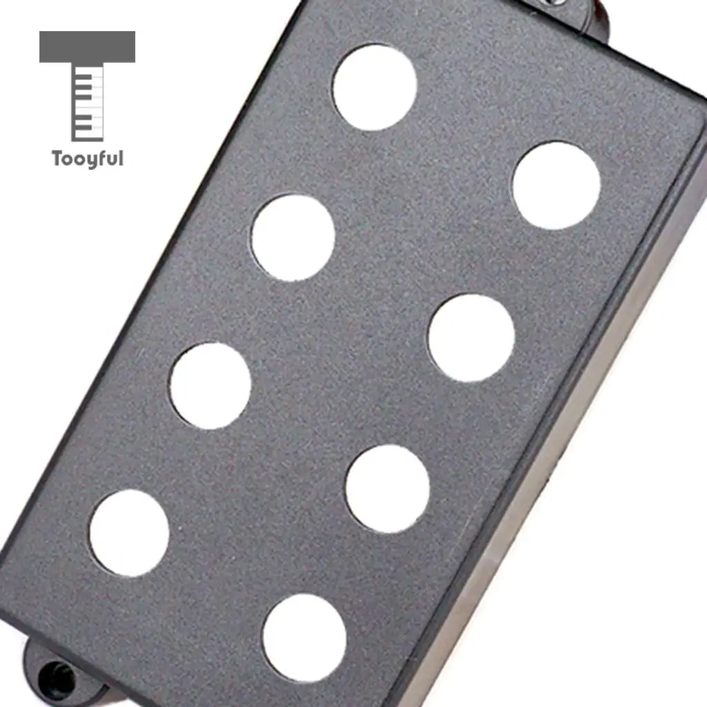 Tooyful 2Pcs Black Plastic Pickup Cover Humbucking Open Double Coil for 4-6 String Electric Bass