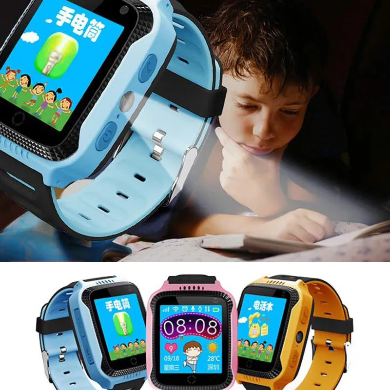 Kids Smart Watch GPS Positioning LED Flash Light Step Record Alarm Clock Watch for Children SD998