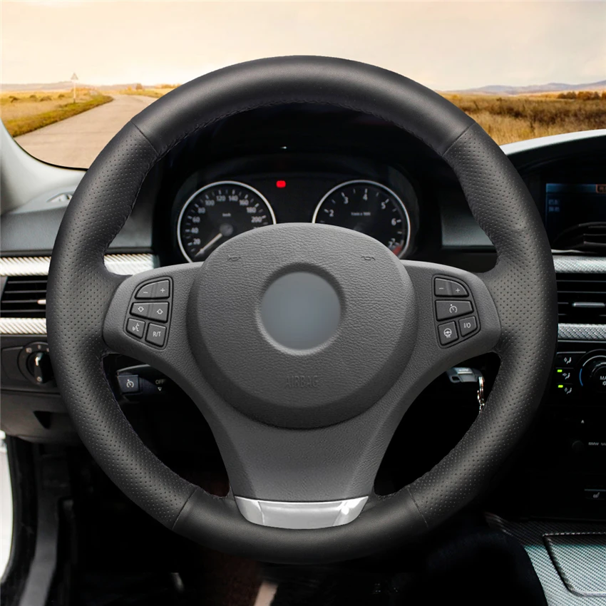 MEWANT черный чехол рулевого колеса автомобиля из искусственной кожи для BMW X3 E83 2003