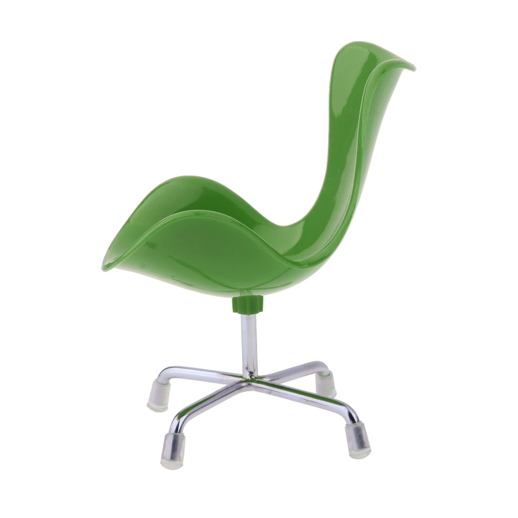 1/6 Dolls House Miniature Furniture Swan Chair Office Chair for Blythe   Accessories