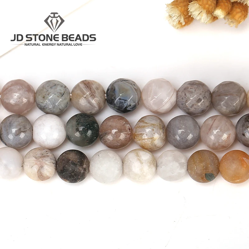 

Natural Bamboo Agate Beads Unique Design Gemstone Faceted Semi-precious Stone For Jewelry Making