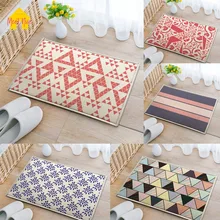 Комфортный коврик для прихожей, коврик из хлопка и льна, геометрический Коврик для гостиной, ванной комнаты, кухни, спальни, детской комнаты, нескользящие ковровые полоски, 5 размеров
