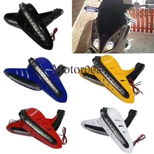 5 цветов светодиодный сигнальный фонарь 7/" 22 мм двойная дорожная ручная защита Щетка Накладка для стойки и света для Harley Yamaha KTM ATV Dirt