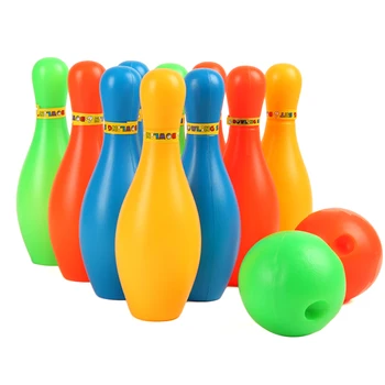

17cm Height Kids Plastic Bowling Toy Balls Set Mini Interaction Leisure Educational Toys with Ball and Pins