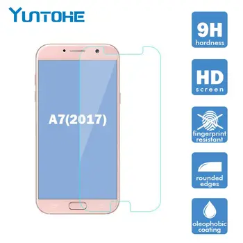 

Glass For Samsung Galaxy A7 2017 Tempered Glass For Galaxy A720 Screen Protectors Protective Cover 100pcs/lot