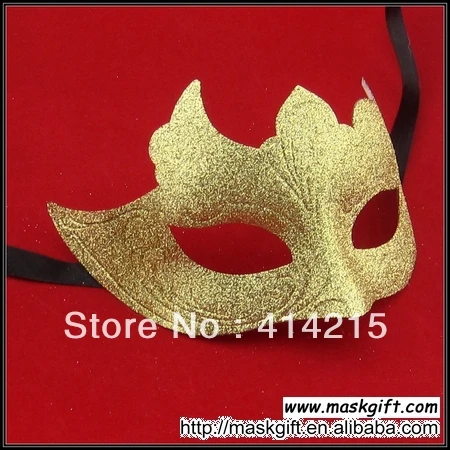 Горячая Мода Оптом Простой дизайн твердая золотая сверкающая блестящая маскарадная Вечерние Маски