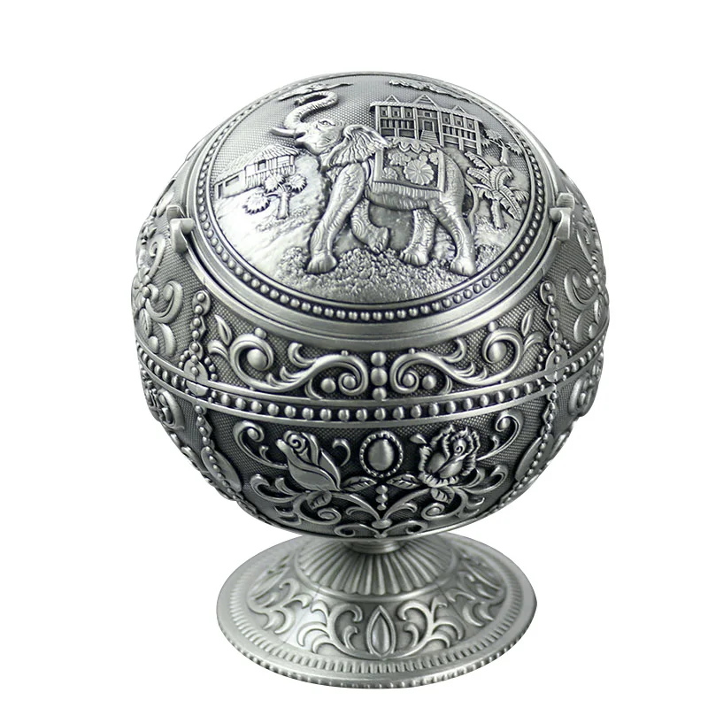Globe ashtray with cover fashion personality multifunctional home room
