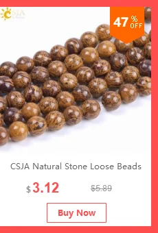 CSJA высококачественные натуральные камни бусины с большим отверстием 12 мм круглые бусины для изготовления ювелирных изделий подходящие ожерелья браслеты F422