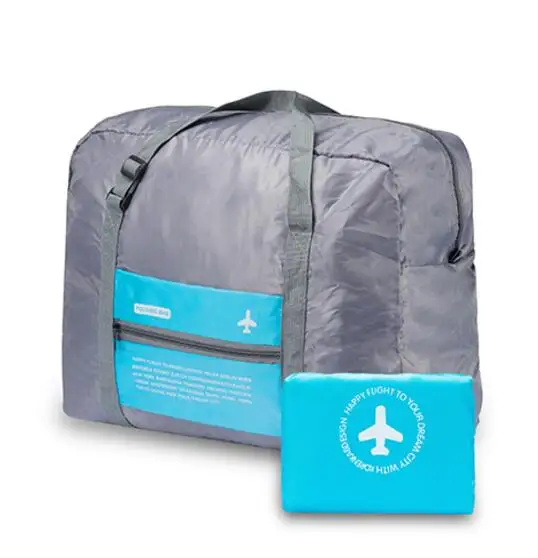 Водонепроницаемые нейлоновые дорожные сумки, органайзер, упаковочные кубики для женщин и мужчин, большая емкость, Складная спортивная сумка, багаж для девушек, праздничная сумка - Цвет: blue