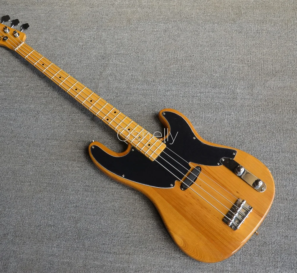 top quality QShelly custom natural vintage 4 strings ash body reverse