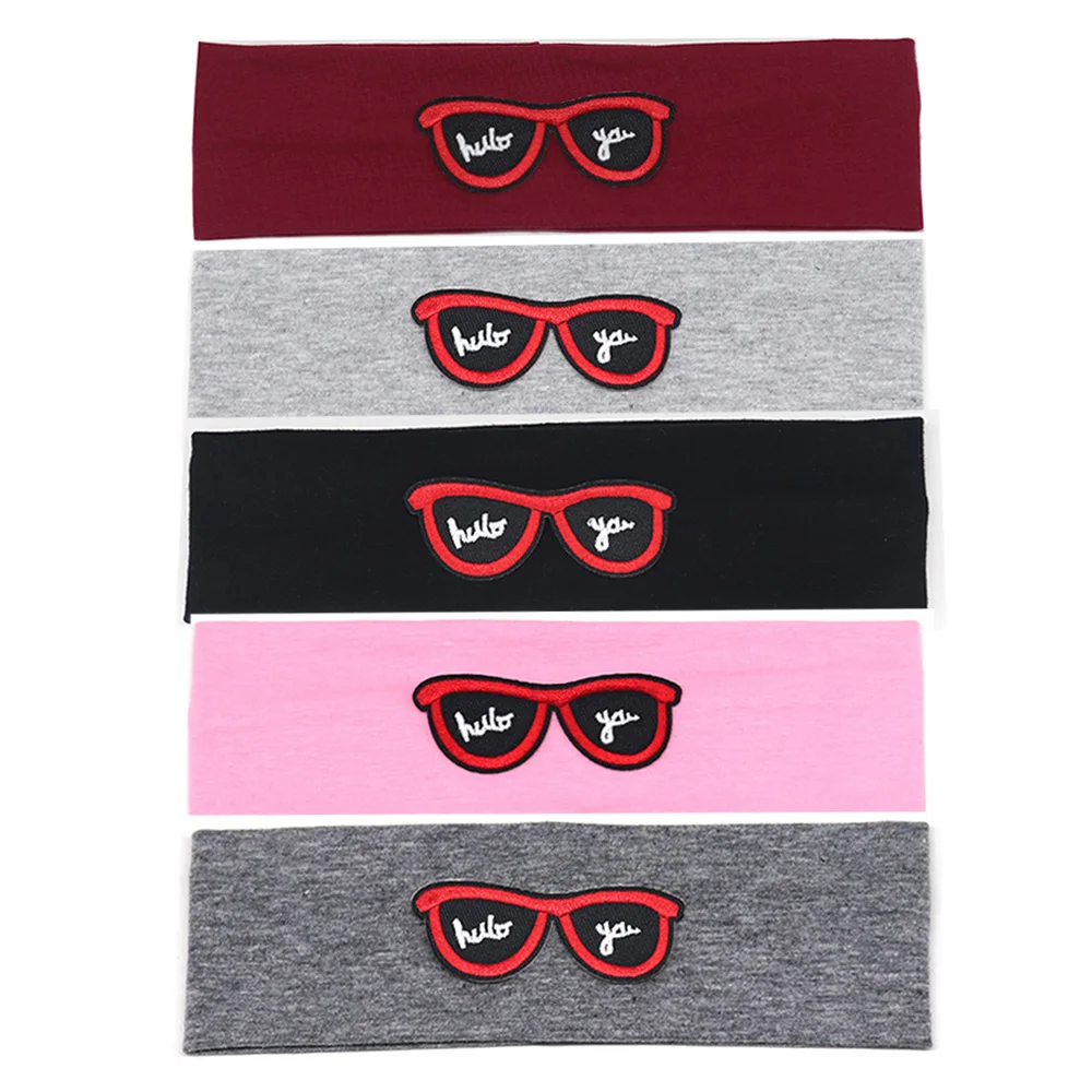

2019 New Baby Girls Boys Cute Sunglasses Headband Toddler Baby Hair Accessories Elastic Cotton Baby Infant Headwear