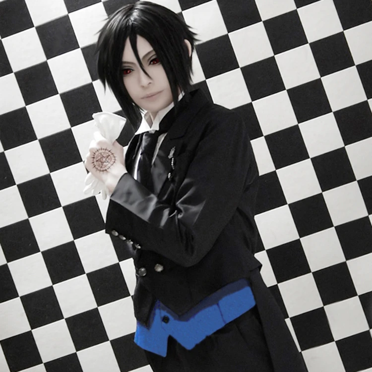 黒執事黒執事セバスチャンコスプレ黒メンズ黒執事コスプレ衣装でコスプレウィッグ Black Butler Cosplay Costumes Cosplay Costumesebastian Cosplay Aliexpress