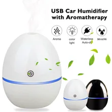 Vehemo LED Lights Touch Switch Car Humidifier USB Ultrasonic Aromatherapy Car Atomizer Air Purifier Spray Meter Car Accessories