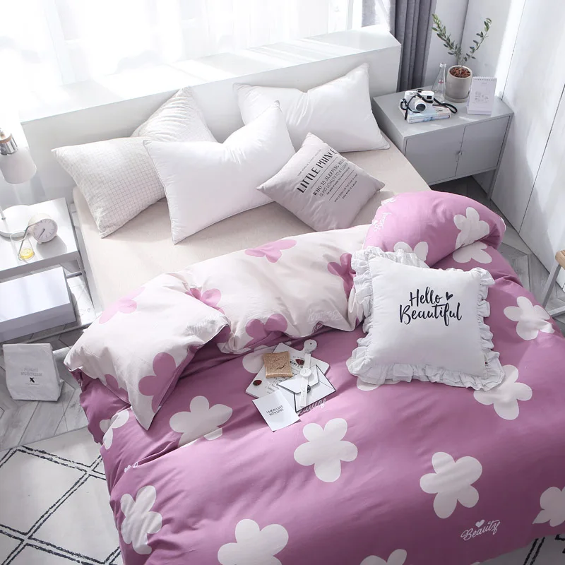 

Red Print Pattern Luxury Twin FUll Queen King Size Soft Duvet Cover 100% Cotton Fiber Reactive Prints Quilt Cover Only Bedding