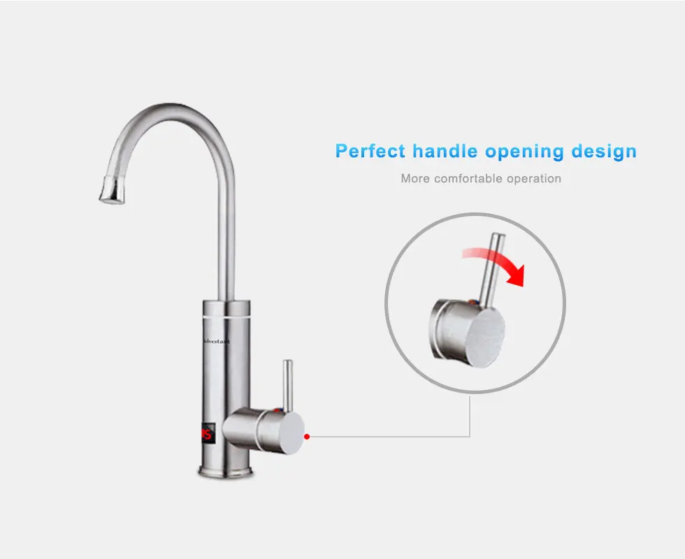 Kbxstart электрический водонагреватель кран Мгновенный водонагреватель Torneira Eletrica нержавеющая сталь 360 Угол Поворотный кухонный кран