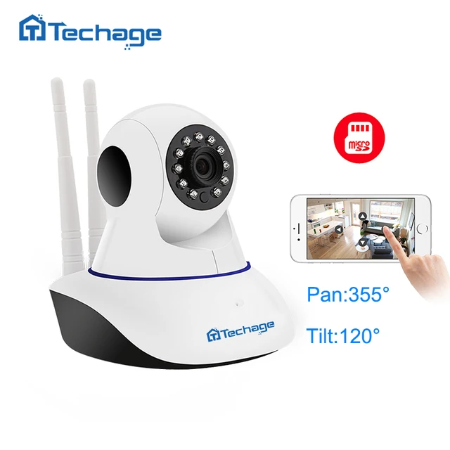Techage Home Security 720P 1080P Wifi IP Camera Audio Record SD Card