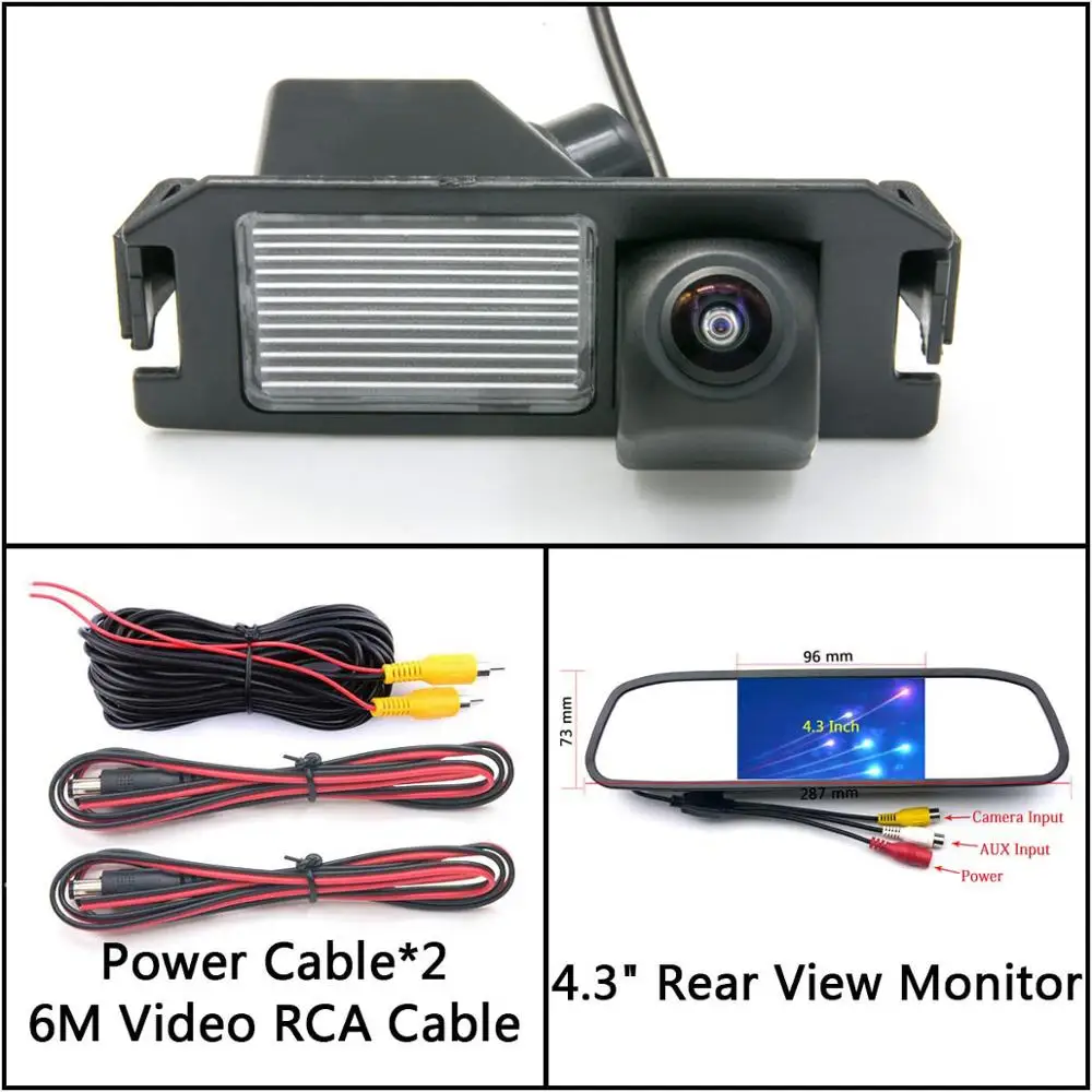 175 градусов HD камера заднего вида для kia plcanto Morning Rio 3 Soul MK1 MK2 Niro DE автомобильный парковочный монитор ночного видения - Название цвета: Cam N 4.3 Mirror