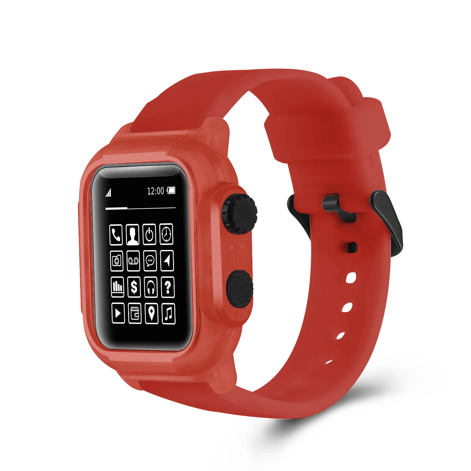 Новинка для Apple Watch 4 44 мм водонепроницаемый силиконовый спортивный ремешок для Apple Watch Series 4 ремешок с защитным чехлом - Цвет ремешка: Red