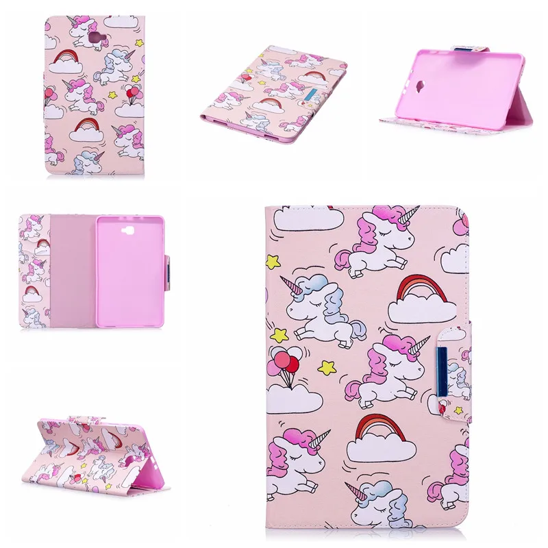 Wekays Case for Samsung Galaxy Tab A A6 10.1 2016 T585 T580 T580N T585N Cute Cartoon Flamingo Unicorn PU Flip Leather Cover Case Wekays Case for Samsung Galaxy Tab A A6 10.1 2016 T585 T580 T580N T585N Cute Cartoon Flamingo Unicorn PU Flip Leather Cover Case