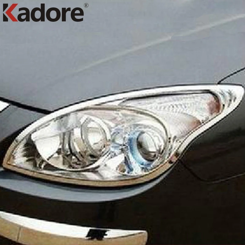 

For Hyundai i30 Elantra Touring 2008 2009 2010 2011 Chrome Headlight Cover Trims Front Head Light Lamp Hood Car Styling 2pcs