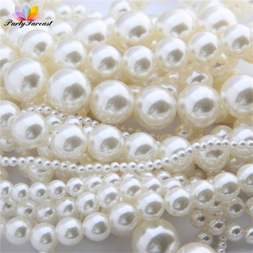 

1pack Imitation Pearl Beads for Needlework Round Plastic Loose Bead for Clothes Bracelet Jewelry Making DIY Handmade Accessories