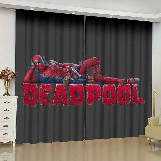 Deadpool Curtains For Window Marvel Super Hero Suicide Squad