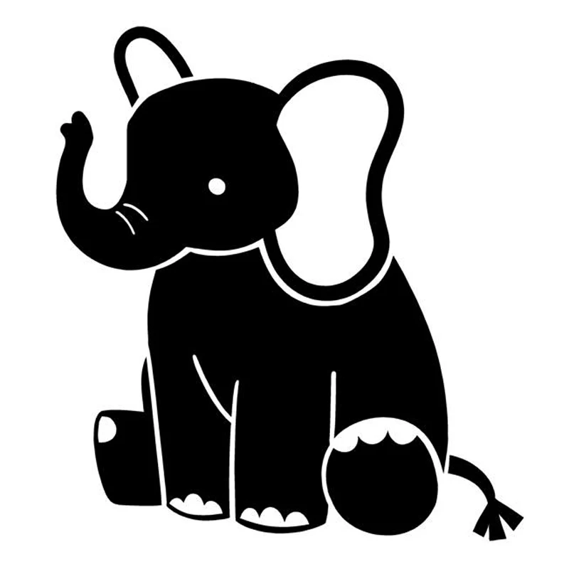 14cm*15.4cm Cute Baby Elephant Fashion Car Sticker Car Styling Vinyl