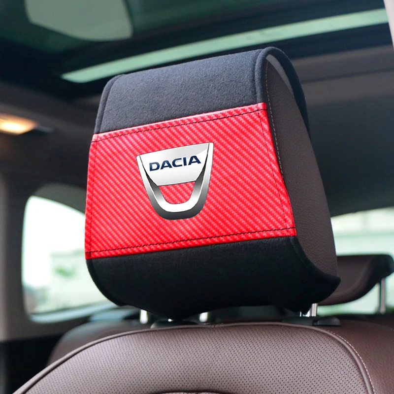 

Car accessories Car headrest cover with Phone Pocket fit for Dacia Duster Logan Sandero 2 Mcv Sandero Car styling