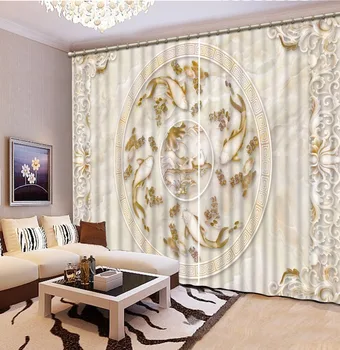 

3D Printing Curtains High Quality HD Lifelike Visual Enjoyment Curtains Bedroom Living Room Sunshade Window Curtain CL-D183