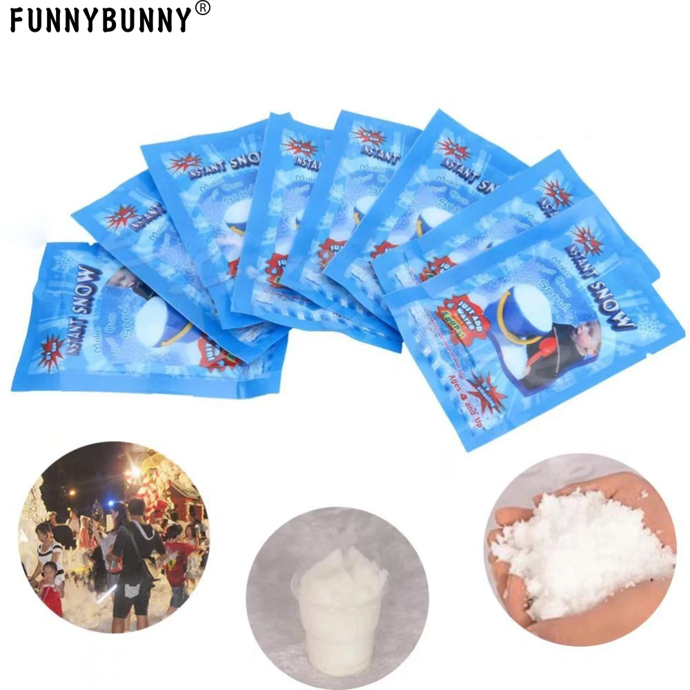 

FANLUS SAP Magic Instant Fake Fluffy Snow Super Absorbant Christmas Wedding Decor