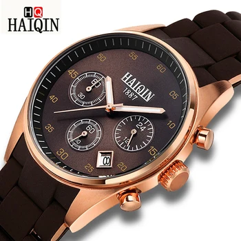 

HAIQIN Men's Watches Luxury Fashion 2019 Top Brand Sports / Quartz / Waterproof / Military / Watch Men's Stainless Steel Clock
