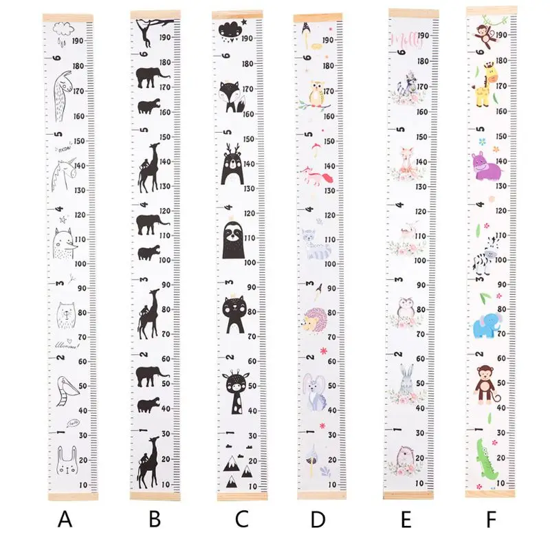 zhoushengmeizhuang Baby Growth Chart Kids Height Charts Canvas Hanging Nursery Wall Decor Removable Height Measurement Ruler for Kids Baby Boys Girls Bedroom Decoration Flower-A