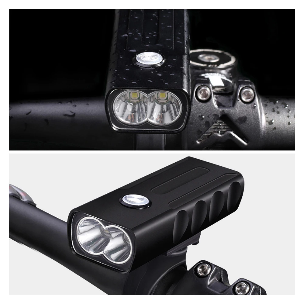 Top 1000 Lumens Bike Light T6 L2 Rechargeable Bicycle Safety Lamp Front Handlebar Cycling LED Headlight Taillight Flashlight 2