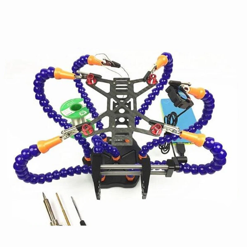 

New Hot Helping Hands Third Hand Soldering Tool 6 Flexible Arms Six Arm Soldering Station