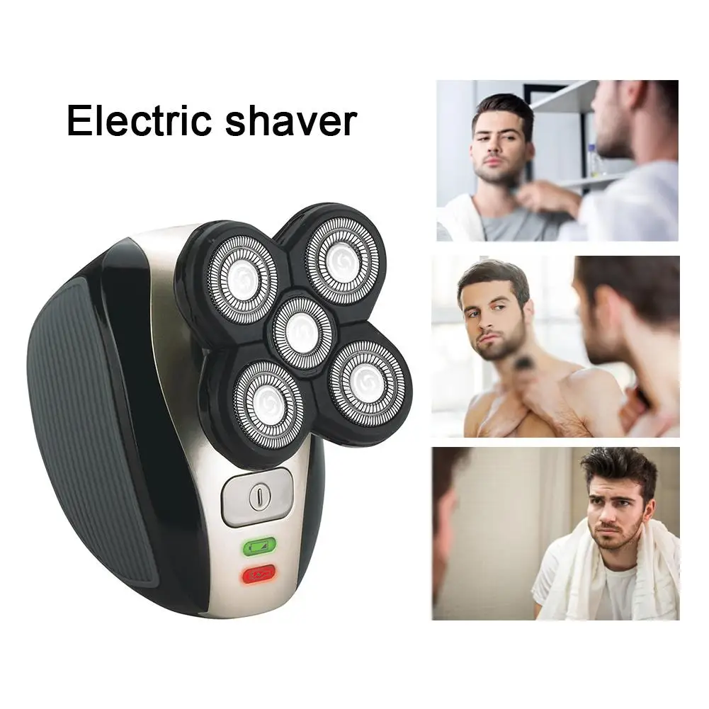 

ABS 5 in 1 Waterproof Beard Trimmer USB Rechargeable Safety Razor for Men