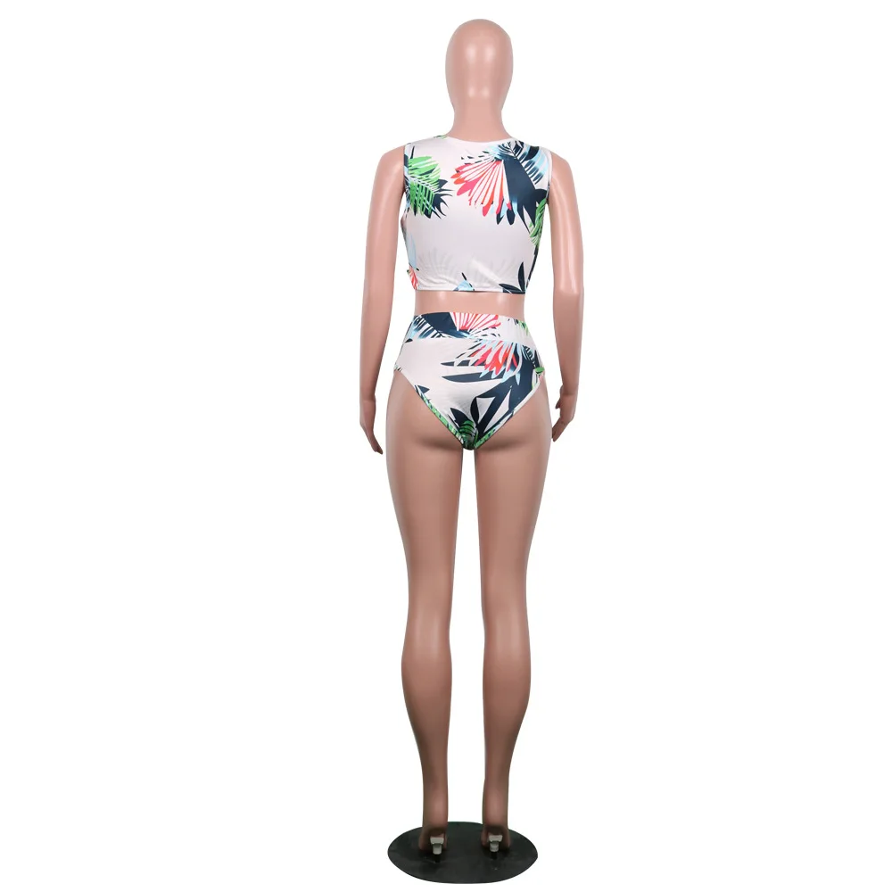Joiekuno 2019 печати Сексуальная купальный костюм боди blusas mujer de moda без бретелек из 3