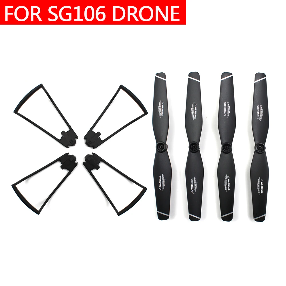 

SG106 pare Parts, 4PCS Propeller, 4pcs RC Propeller Protector Blade Frame for SG106 Drone Wifi FPV Drone RC Quadcopter