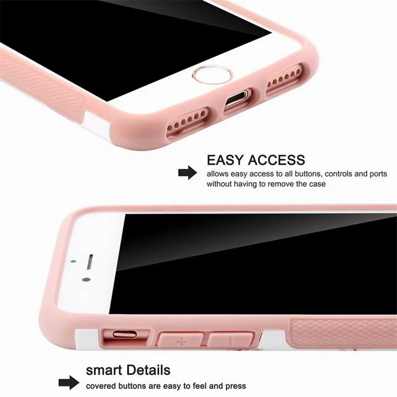 Для iphone 8 plus, двухслойный чехол из розового золота, дизайн, Жесткий ПК+ ТПУ, гибридный Чехол, свежий бампер, ананас, ударопрочный жесткий чехол с фруктами