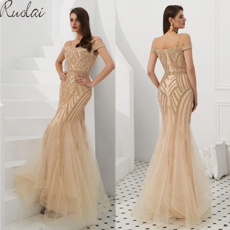 Luxury Evening Dresses Long 2019 Mermaid Gowns off shoulder Evening Gowns For Women Evening Dress vestidos de fiesta gown Luxury Evening Dresses Long 2019 Mermaid Gowns off shoulder Evening Gowns For Women Evening Dress vestidos de fiesta gown