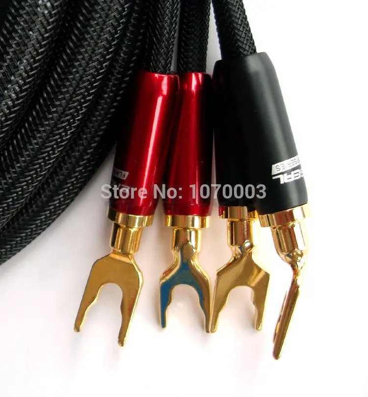 Hi end hiend Choseal LB 5108 6N OCC аудиофил HiFi динамик кабель 24K позолоченный банан + U штекер 2 5 м