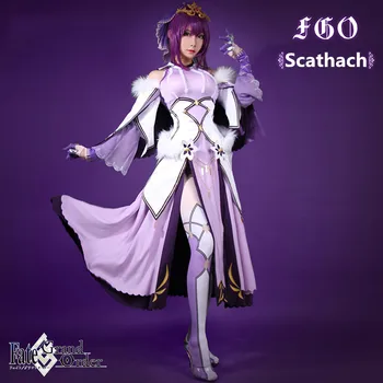 

Anime! Fate/Grand Order Scathach Snow Goddess Gorgeous Elegant Lolita Dress Sexy Slim Uniform Cosplay Costume Free Shipping
