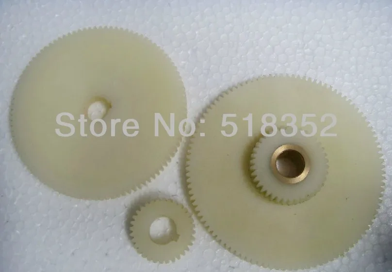 Nylon Timing Gear Set Including 3 Pieces for Taizhou Yucheng EDM Wire Cut Machine Parts